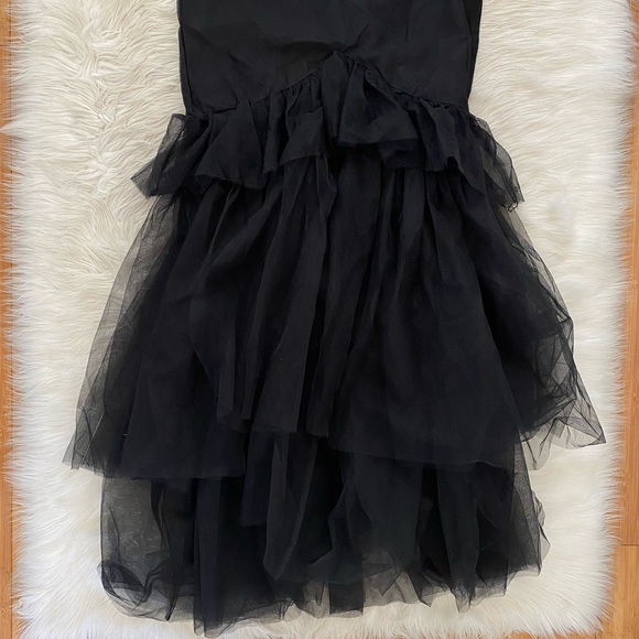 Fashion Nova Black Sheer Mesh Bustier Special Days Tulle Maxi Dress Mermaid Gown - Picture 4 of 13